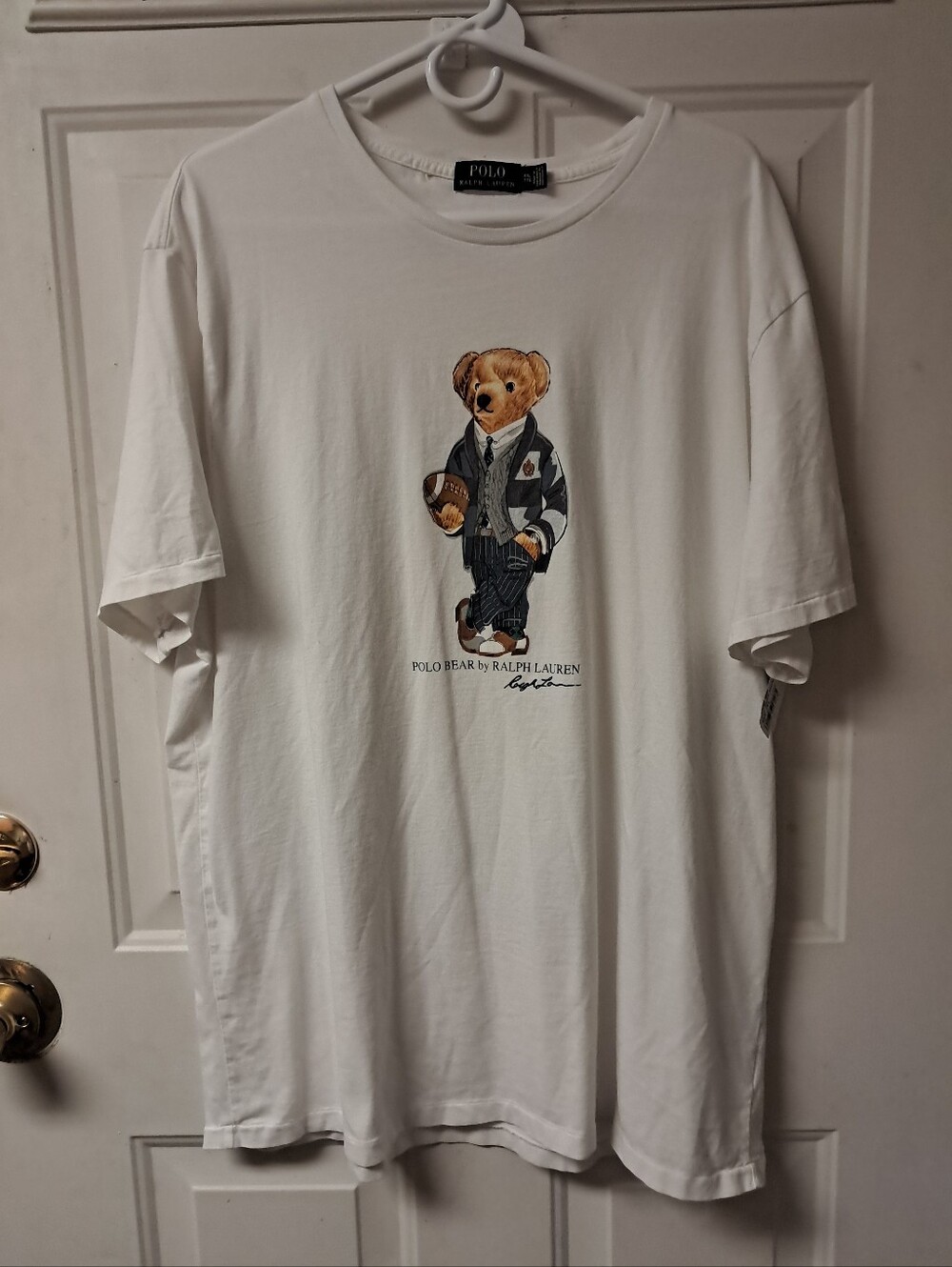Classic Polo Ralph Lauren Large Polo Bear Mens XXL Pullover T-Shirt. White